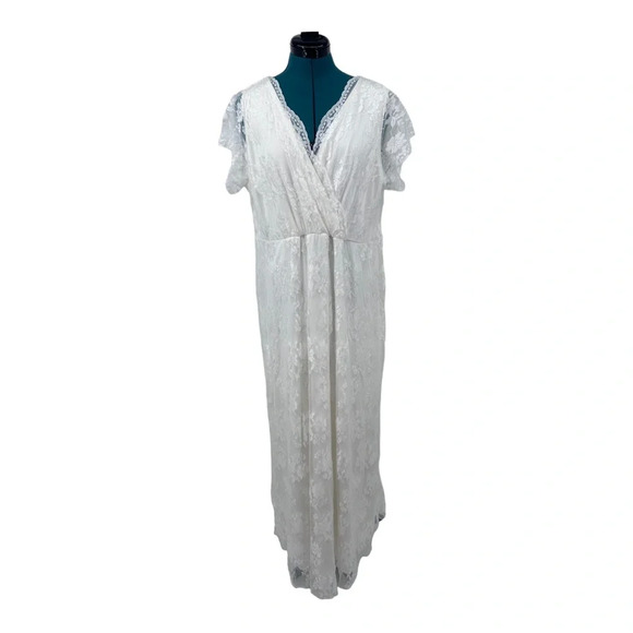 Tiffany Rose Eden Maternity Wedding Gown Ivory Dream  Lace Dress NWOT - Picture 6 of 11